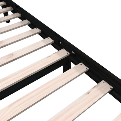 Giroletto Nero in Legno Massello 135x190 cm Double | homemem39
