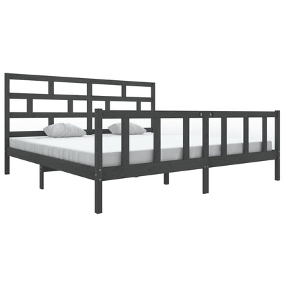 Giroletto Grigio in Legno Massello di Pino 200x200 cm | homemem39
