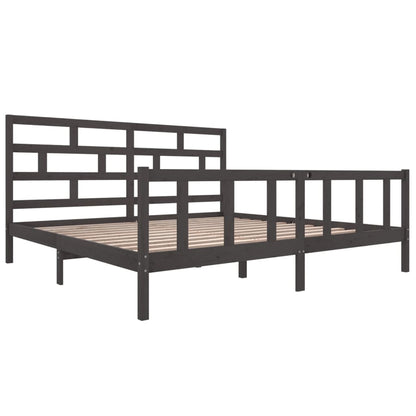 Giroletto Grigio in Legno Massello di Pino 200x200 cm | homemem39