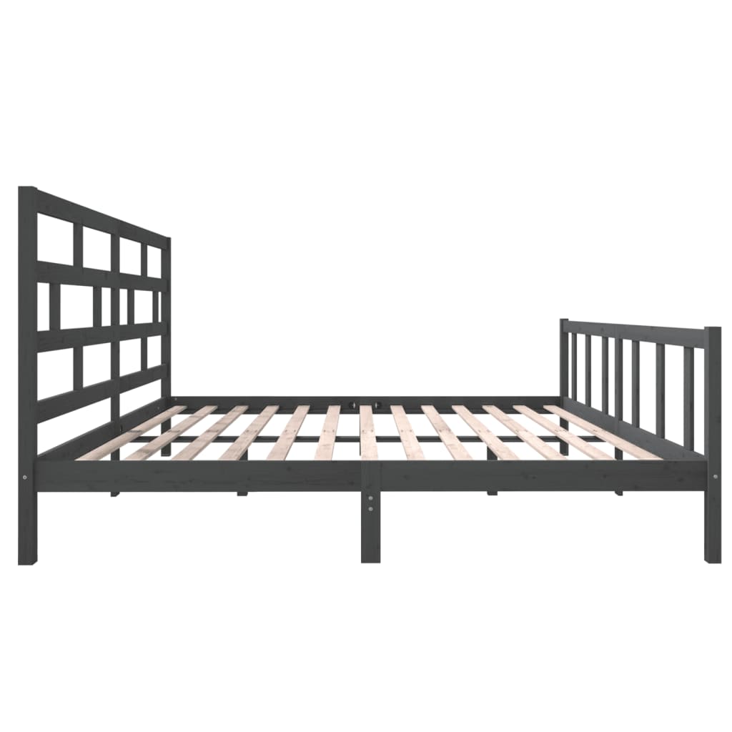 Giroletto Grigio in Legno Massello di Pino 200x200 cm | homemem39