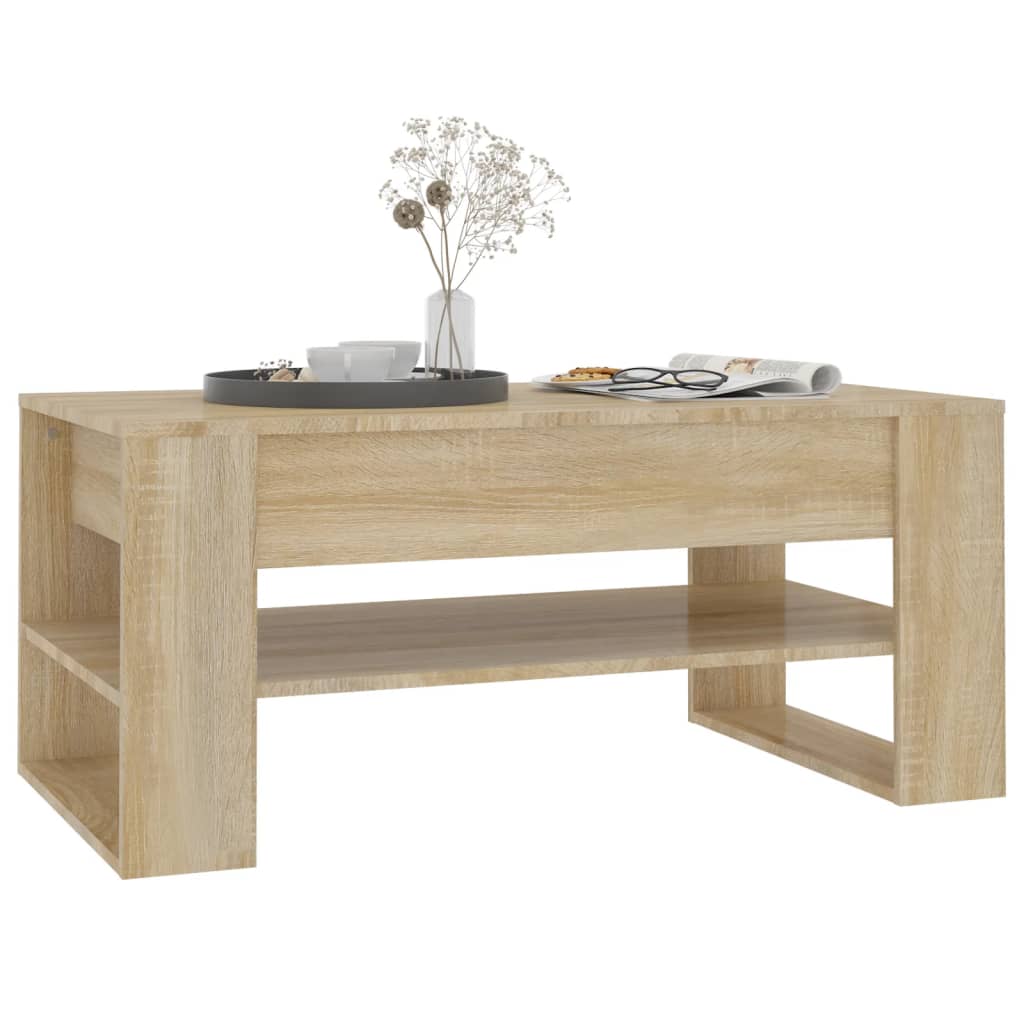 Tavolino da Salotto Rovere Sonoma 102x55x45cm Legno Multistrato | homemem39