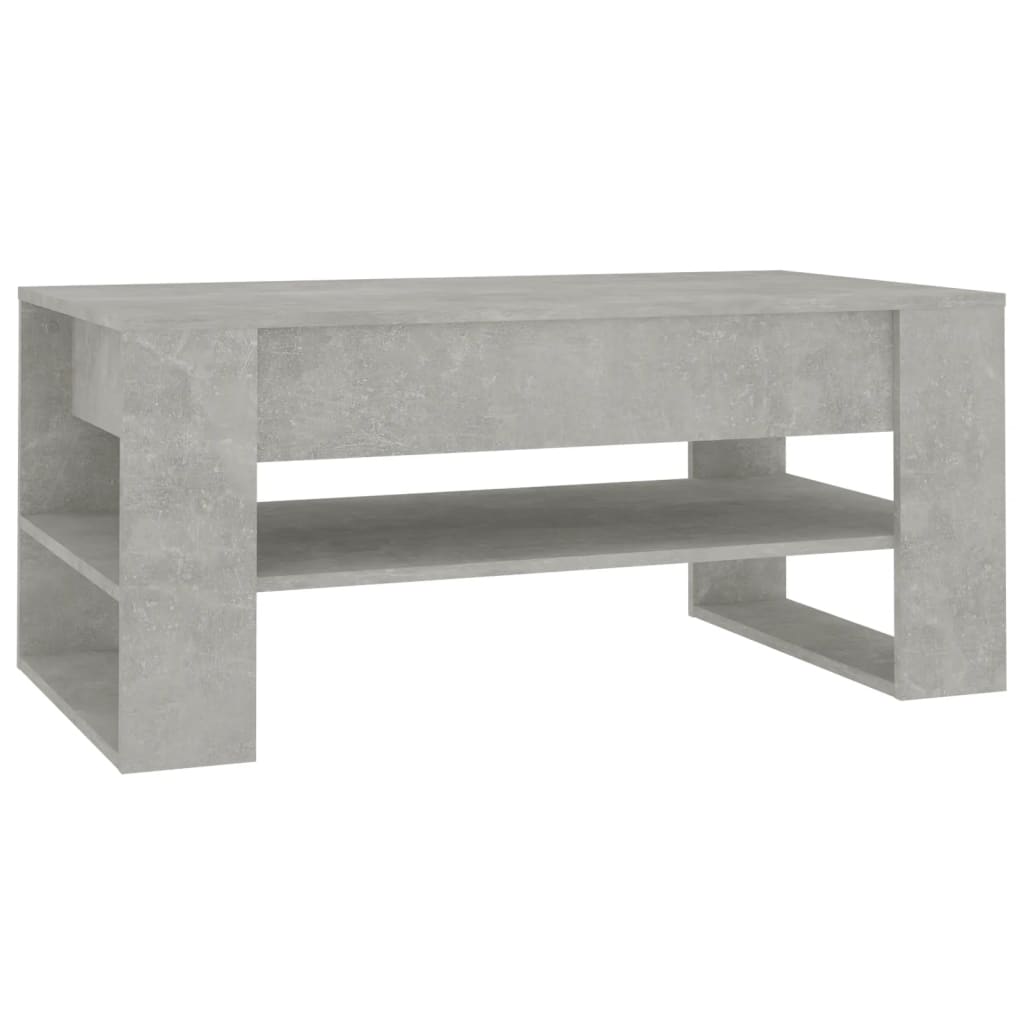 Tavolino Salotto Grigio Cemento 102x55x45 cm Legno Multistrato | homemem39