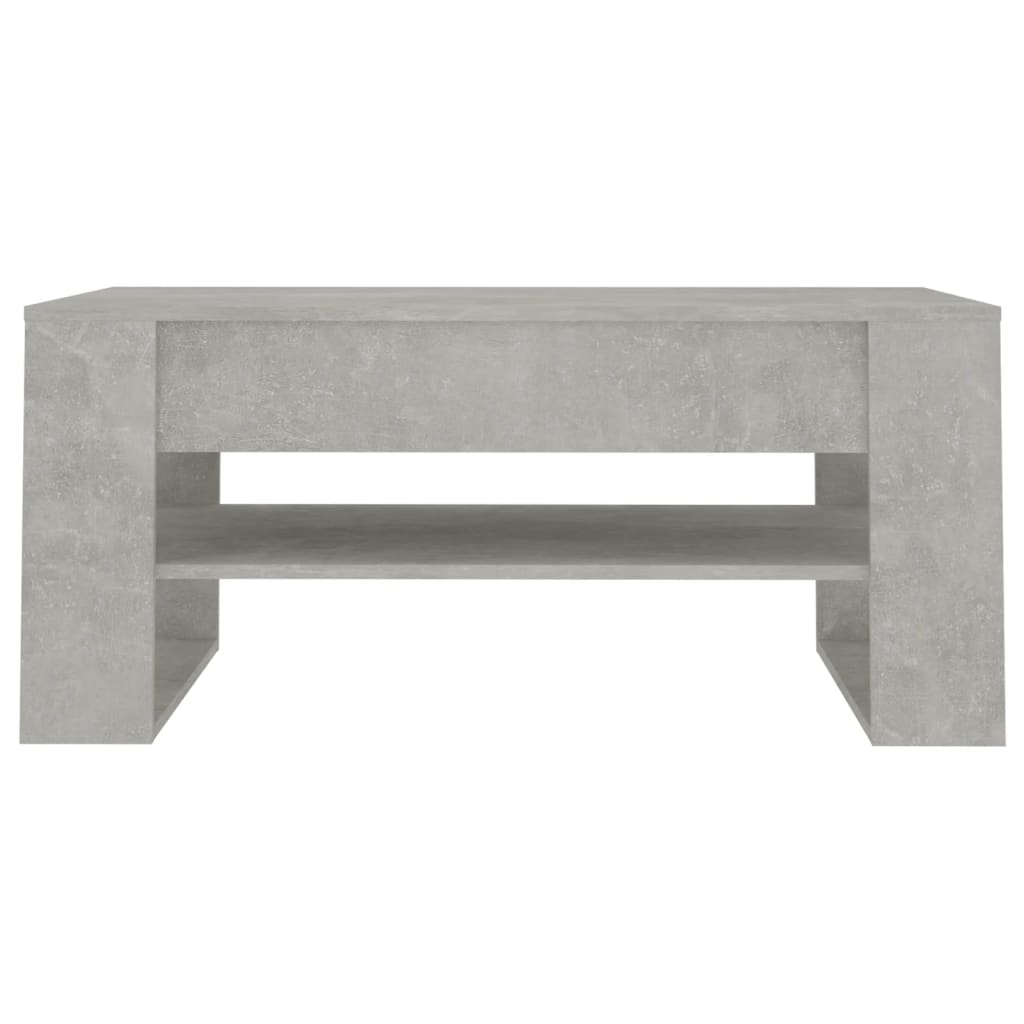 Tavolino Salotto Grigio Cemento 102x55x45 cm Legno Multistrato | homemem39