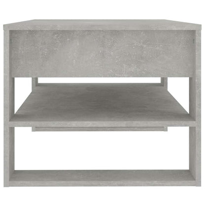 Tavolino Salotto Grigio Cemento 102x55x45 cm Legno Multistrato