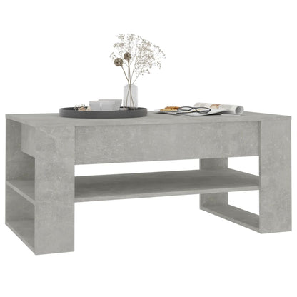 Tavolino Salotto Grigio Cemento 102x55x45 cm Legno Multistrato | homemem39
