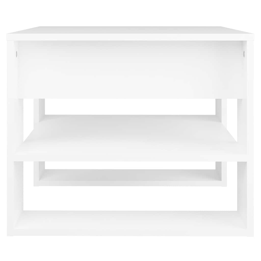 Tavolino da Salotto Bianco 55,5x55x45 cm in Legno Multistrato