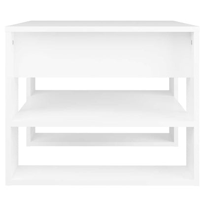 Tavolino da Salotto Bianco 55,5x55x45 cm in Legno Multistrato