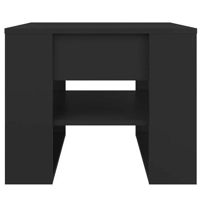 Tavolino da Salotto Nero 55,5x55x45 cm in Legno Multistrato | homemem39