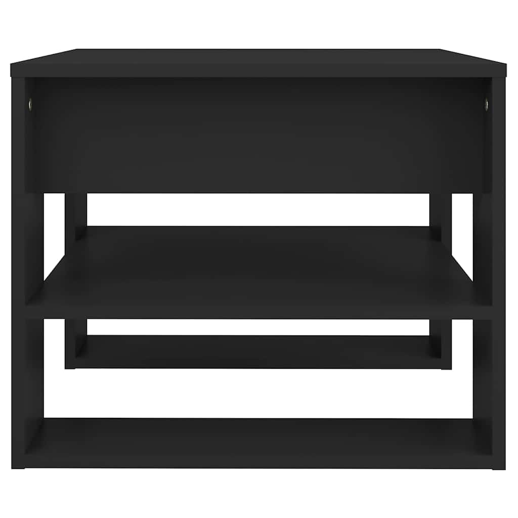 Tavolino da Salotto Nero 55,5x55x45 cm in Legno Multistrato