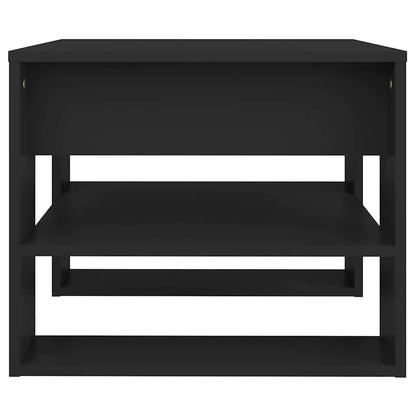 Tavolino da Salotto Nero 55,5x55x45 cm in Legno Multistrato