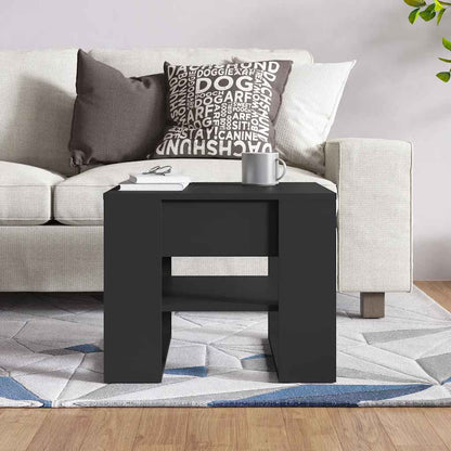 Tavolino da Salotto Nero 55,5x55x45 cm in Legno Multistrato | homemem39