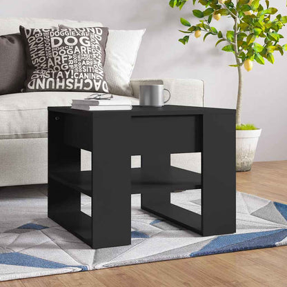 Tavolino da Salotto Nero 55,5x55x45 cm in Legno Multistrato | homemem39