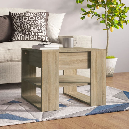 Tavolino Salotto Rovere Sonoma 55,5x55x45 cm Legno Multistrato | homemem39