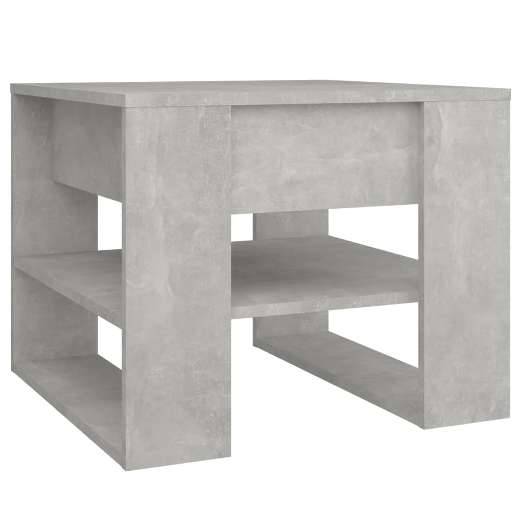 Tavolino Salotto Grigio Cemento 55,5x55x45 cm Legno Multistrato | homemem39