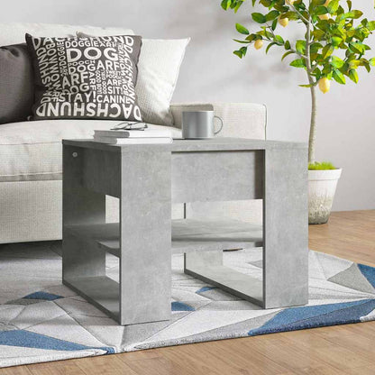 Tavolino Salotto Grigio Cemento 55,5x55x45 cm Legno Multistrato