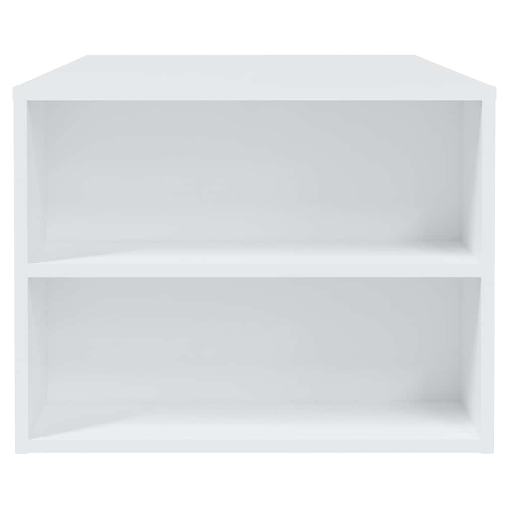 Tavolino da Salotto Bianco 102x55x42 cm in Legno Multistrato