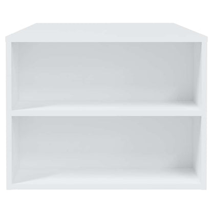 Tavolino da Salotto Bianco 102x55x42 cm in Legno Multistrato