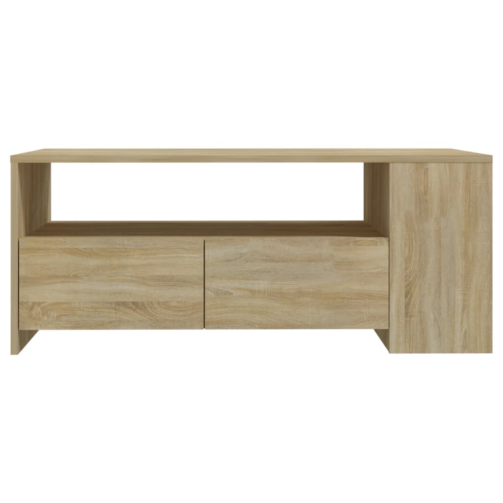 Tavolino da Salotto Rovere Sonoma 102x55x42cm Legno Compensato | homemem39