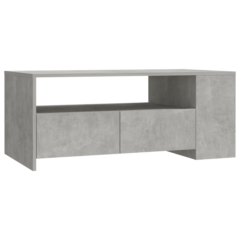 Tavolino Salotto Grigio Cemento 102x55x42 cm Legno Compensato - homemem39