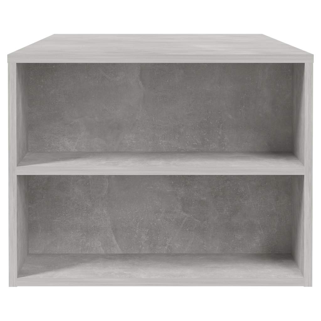 Tavolino Salotto Grigio Cemento 102x55x42 cm Legno Compensato