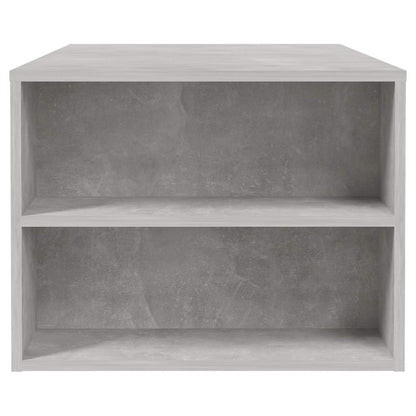 Tavolino Salotto Grigio Cemento 102x55x42 cm Legno Compensato