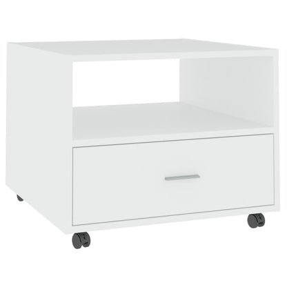 Tavolino da Salotto Bianco 55x55x40 cm in Legno Multistrato | homemem39