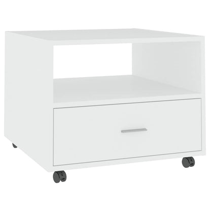Tavolino da Salotto Bianco 55x55x40 cm in Legno Multistrato