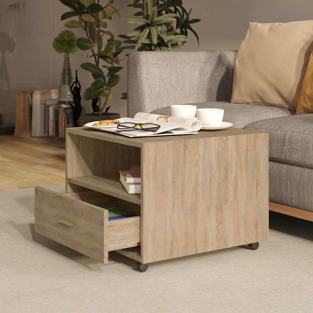 Tavolino da Salotto Rovere Sonoma 55x55x40 cm Legno Multistrato