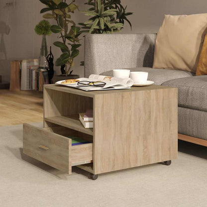 Tavolino da Salotto Rovere Sonoma 55x55x40 cm Legno Multistrato