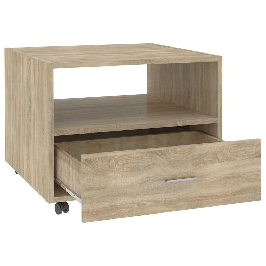 Tavolino da Salotto Rovere Sonoma 55x55x40 cm Legno Multistrato