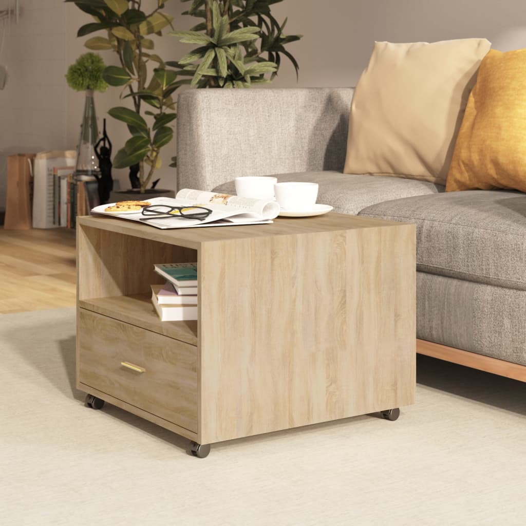 Tavolino da Salotto Rovere Sonoma 55x55x40 cm Legno Multistrato | homemem39
