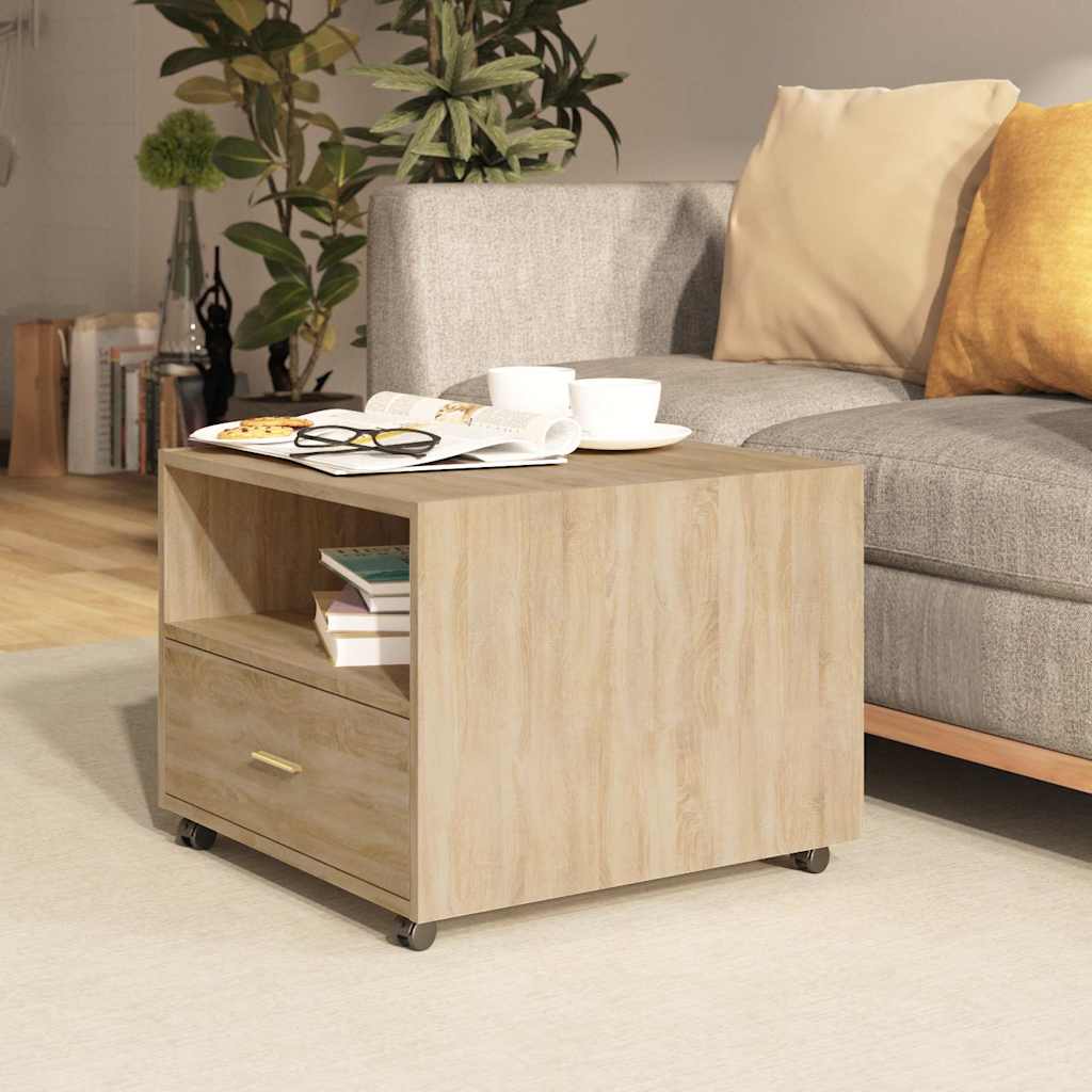 Tavolino da Salotto Rovere Sonoma 55x55x40 cm Legno Multistrato