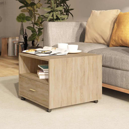 Tavolino da Salotto Rovere Sonoma 55x55x40 cm Legno Multistrato