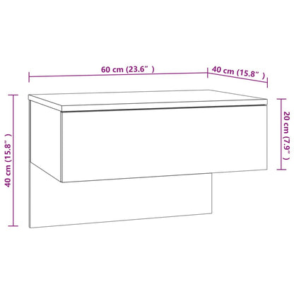 Comodini a Muro 2 pz Rovere Sonoma