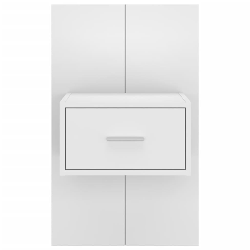 Comodini a Parete 2 pz Bianchi - homemem39