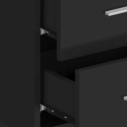 Comodino a Parete Nero - homemem39