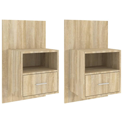 Comodini a Muro 2 pz Rovere Sonoma | homemem39