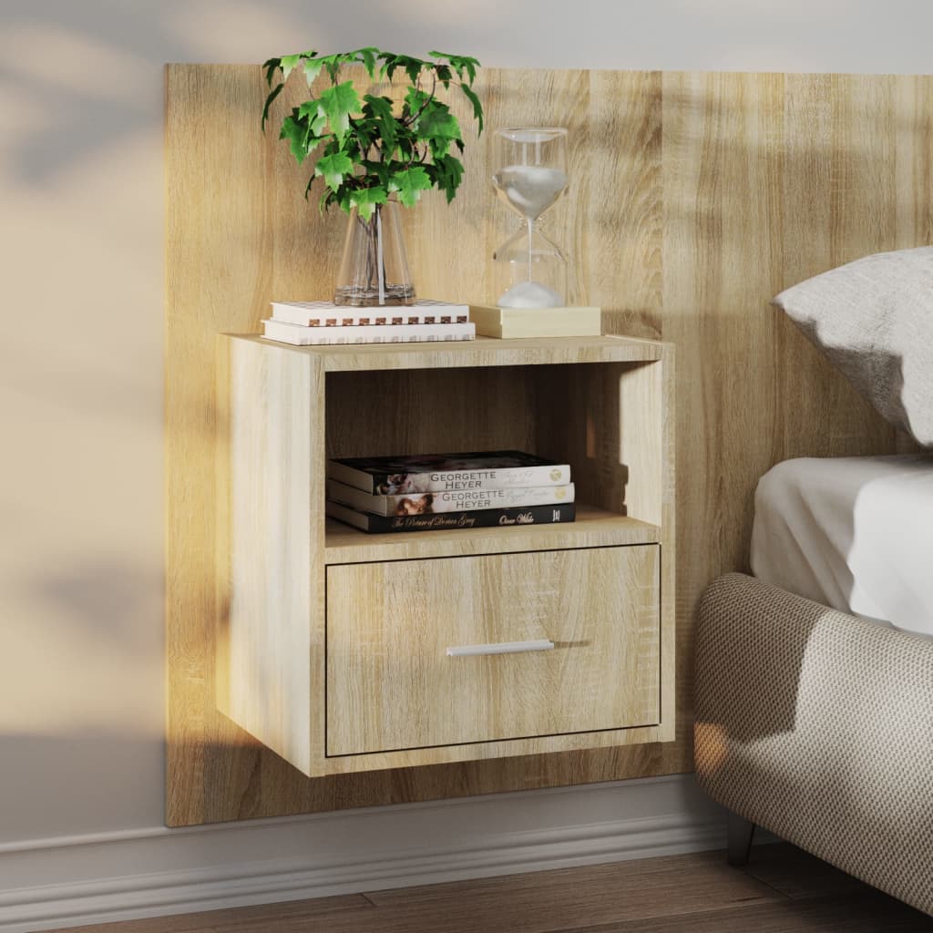 Comodini a Muro 2 pz Rovere Sonoma | homemem39