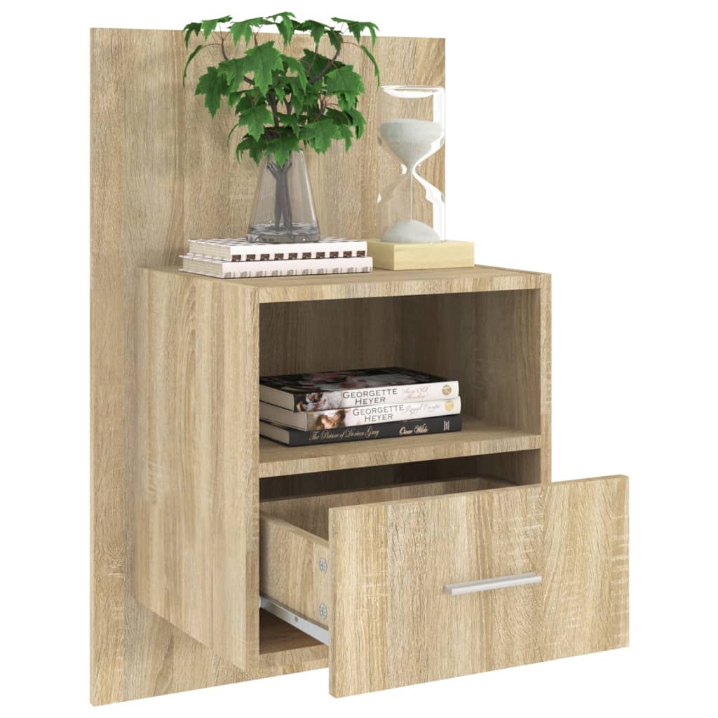 Comodini a Muro 2 pz Rovere Sonoma | homemem39