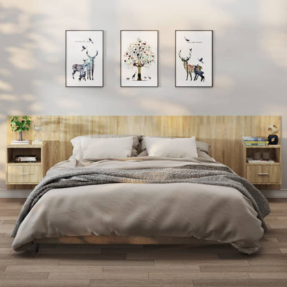 Comodini a Muro 2 pz Rovere Sonoma | homemem39