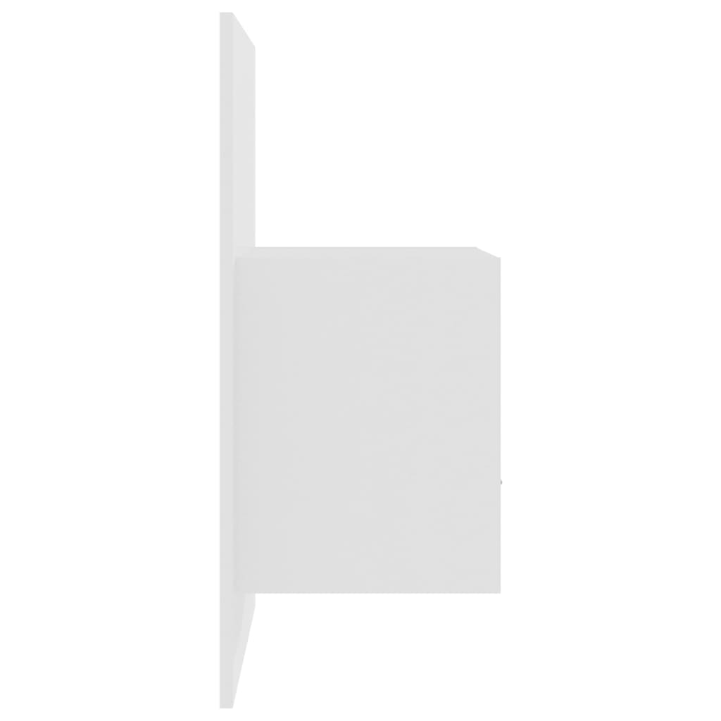 Comodino a Muro Bianco Lucido - homemem39