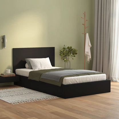 Testiera per Letto Nera 120x1,5x80 cm in Legno Multistrato - homemem39