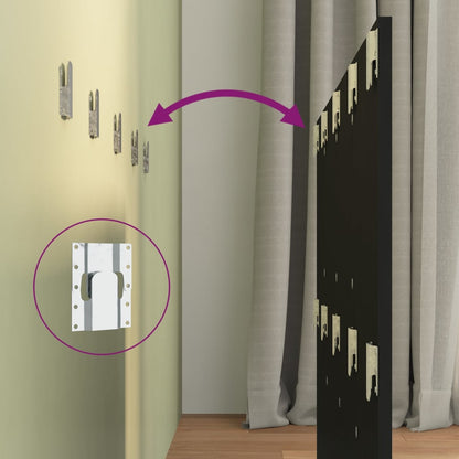 Testiera per Letto Nera 120x1,5x80 cm in Legno Multistrato - homemem39