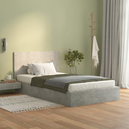 Testiera Letto Grigio Cemento 120x1,5x80cm in Legno Multistrato - homemem39