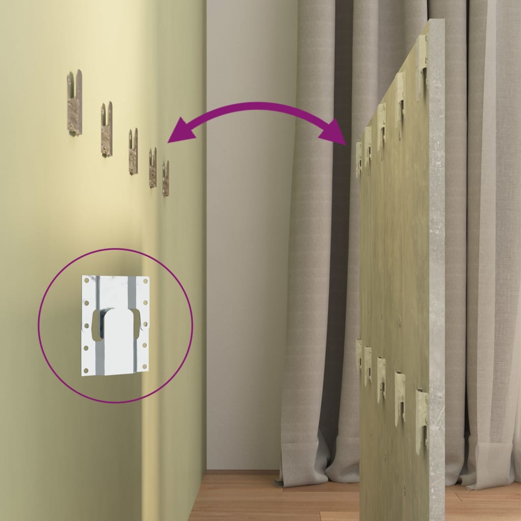 Testiera Letto Grigio Cemento 120x1,5x80cm in Legno Multistrato - homemem39