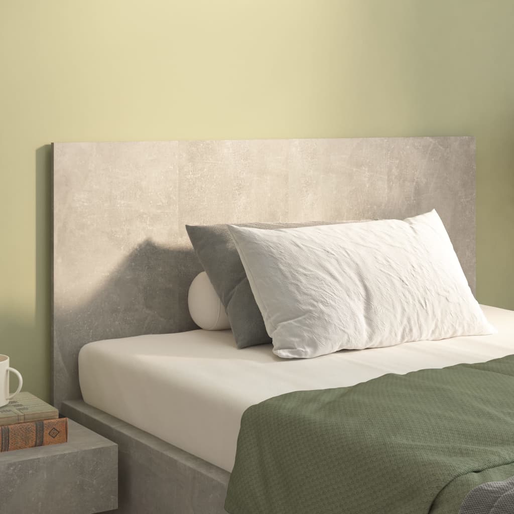 Testiera Letto Grigio Cemento 120x1,5x80cm in Legno Multistrato - homemem39