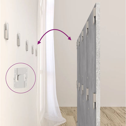 Testiera Letto Grigio Cemento 160x1,5x80cm in Legno Multistrato - homemem39