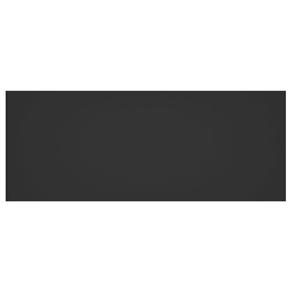 Testiera per Letto Nera 200x1,5x80 cm in Legno Multistrato - homemem39