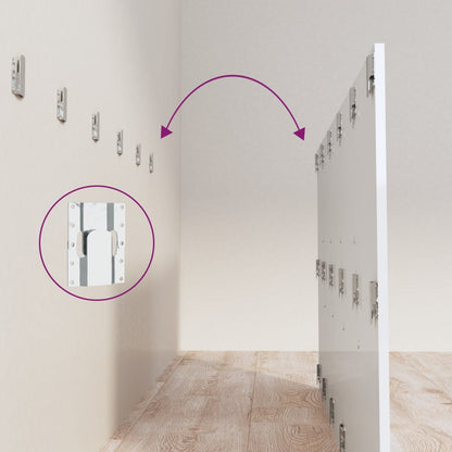 Testiera per Letto Bianco Lucido 200x1,5x80cm Legno Multistrato - homemem39