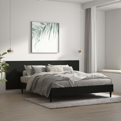 Testiera per Letto Nera 240x1,5x80 cm in Legno Ingegnerizzato - homemem39